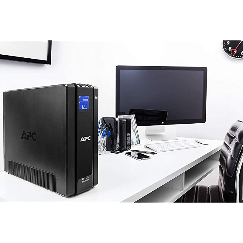 UPS Battery Backup & Surge Protector with AVR, 1500VA,  Back-UPS Pro (BR1500G) Bundle Including 16GB DataTraveler