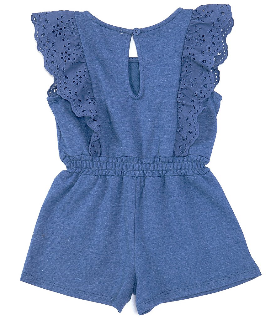 Copper Key Little Girls 2T-6X Ruffle-Sleeve Romper