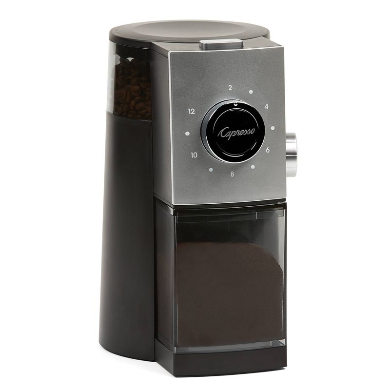 Capresso Coffee Disk Burr Grinder Grind Select – Black/Silver 597.04"