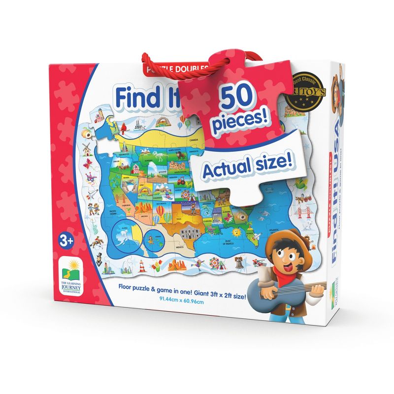 The Learning Journey Puzzle Doubles Find It! USA 50 pieces