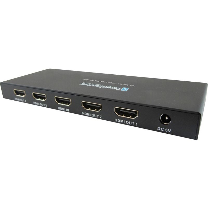 Comprehensive 1x4 HDMI Full UHD 4K60 18Gb Splitter - 4096 x 2160 - HDMI In - HDMI Out - Metal