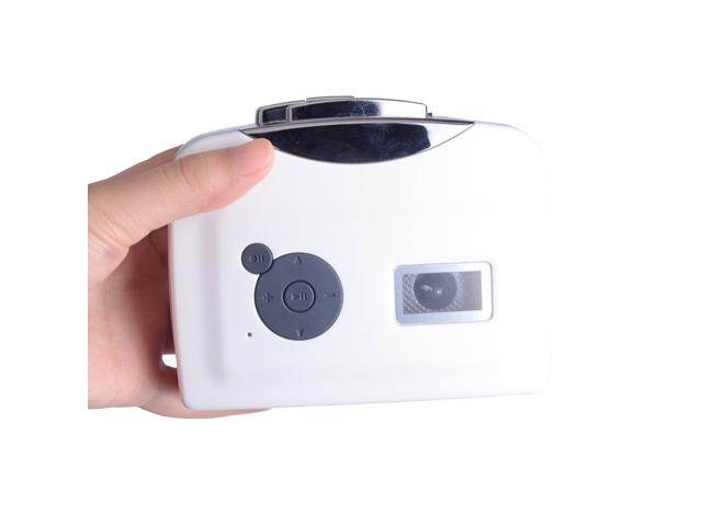 New Portable USB Cassette Tape to MP3 Converter Capture audio Music Player (White)
