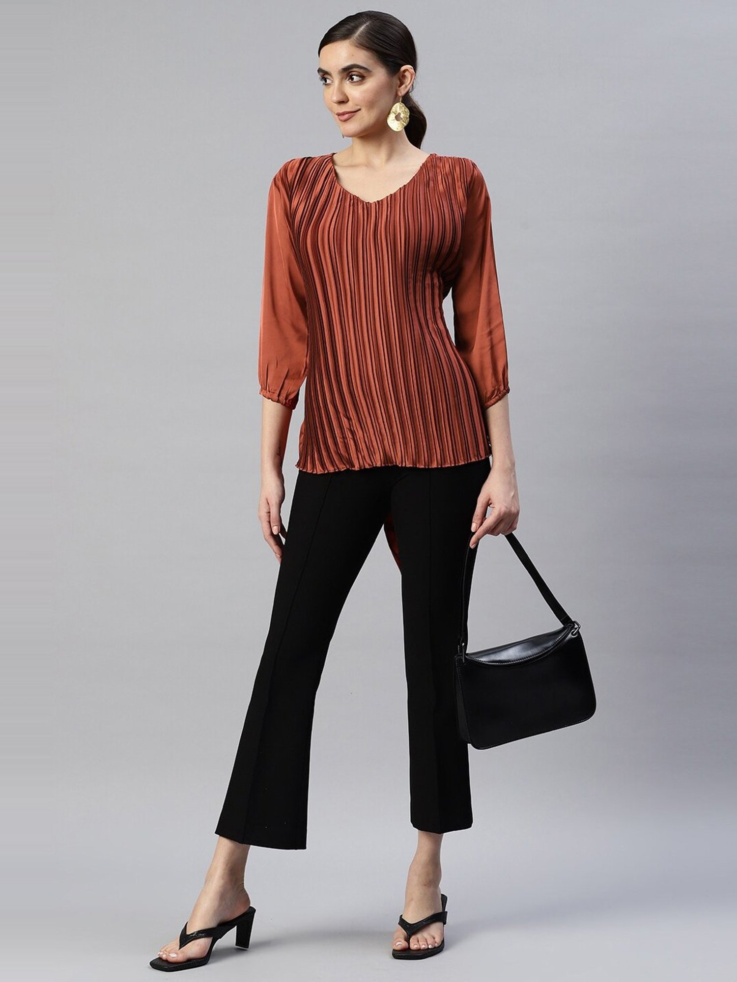Melon by PlusS Rust Regular Fit Top