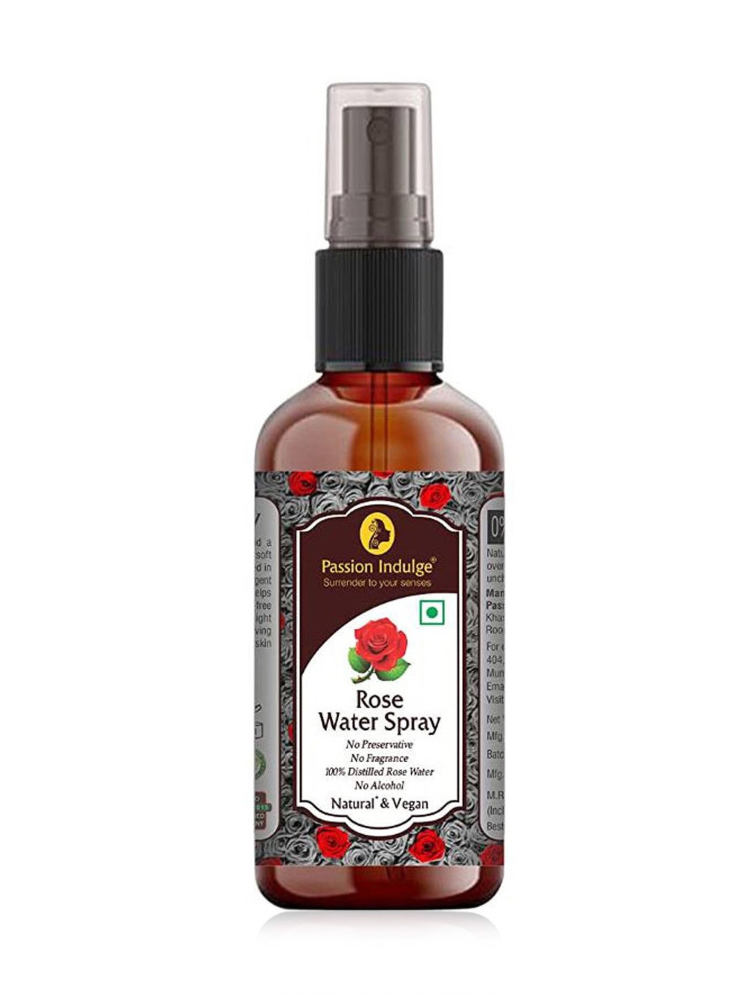 Passion Indulge Natural Rose Water Toner Facial Mist (Buy 1 Get 1 Free) - 100 ml