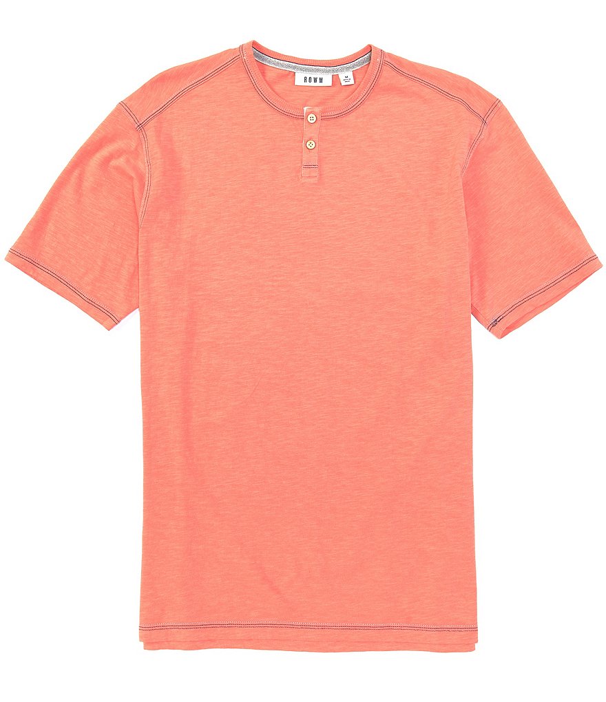 Rowm Short-Sleeve Solid Slub Henley