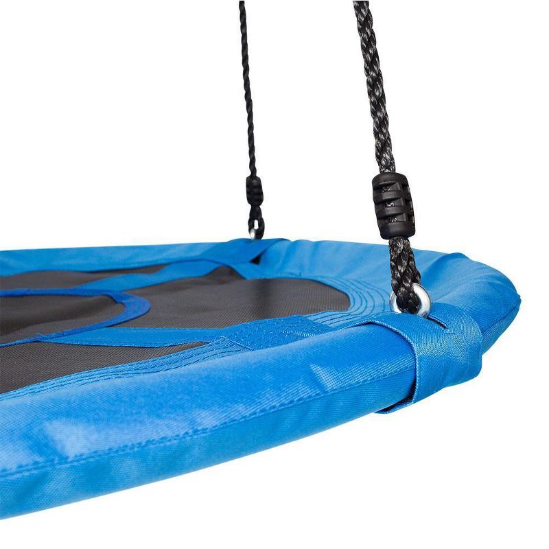 Swinging Monkey Giant 40 Inch 400 Pound Weight Capacity Comfortable Webbed Fabric Outdoor Family Play Saucer Swing, Blue