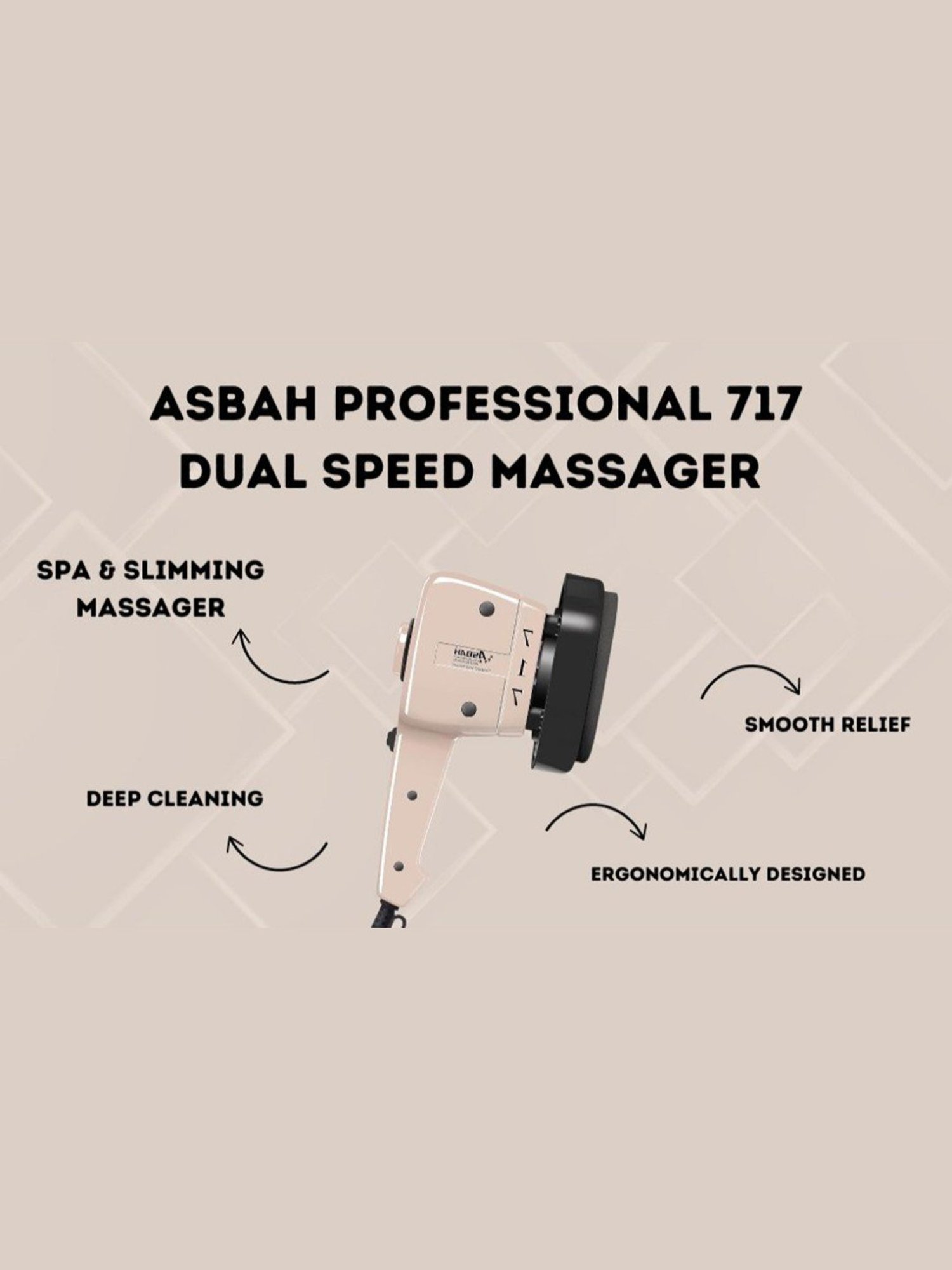 Asbah Professional 717 Dual Speed Massager