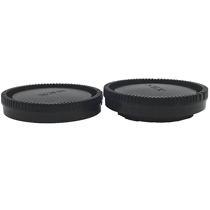 2 Pack Front Camera Body Cap and Rear Lens Cap Cover for Sony EMount NEX Mirrorless Sony Alpha A6500 A6300 a6000 a5100 a5000 a3000 A7R2 A7S2 A7S A7R A7 A7II NEX7 NEX6 5T 5R 5N 5C F3