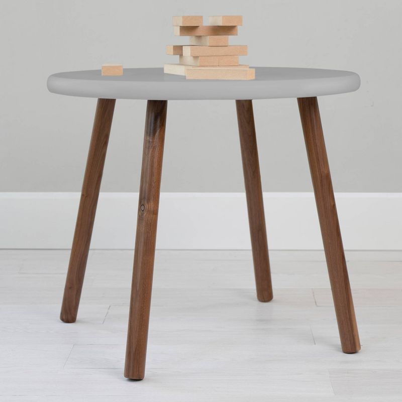 23.5" Peewee Round Kids' Table Walnut/Gray - Nico & Yeye