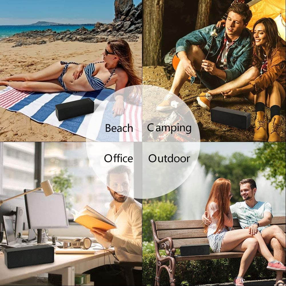 Bluetooth Speakers,Portable Bluetooth Speaker with Loud Stereo Sound,24-Hour Playtime,Built-in Mic Support Phone Calls/AUX/TF/U-Disk,Perfect Portable Wireless Speaker for iPhone,Android,PC and More