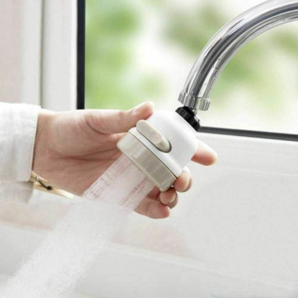 360 Degree 3 Mode Easy Rotate Tap Head Kitchen Water Saving Nozzle Faucet Filter