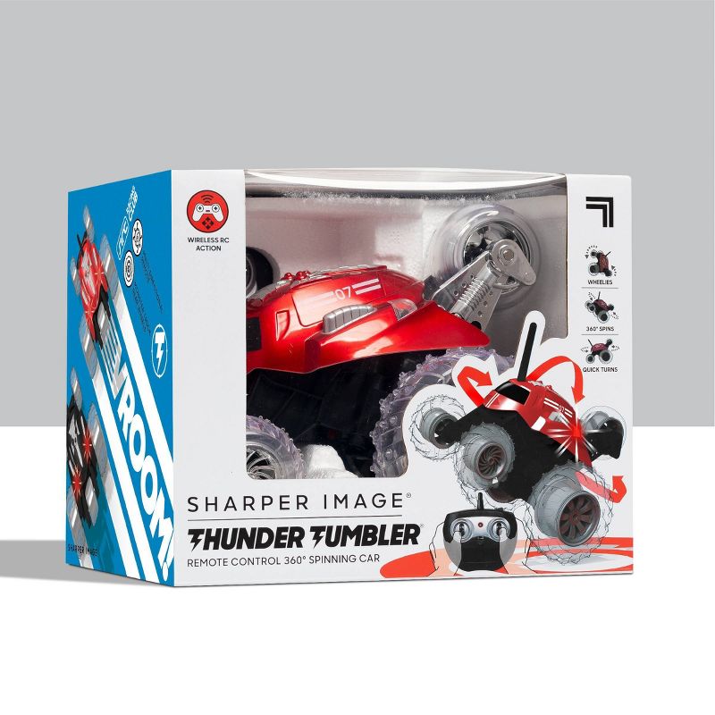 Sharper Image   RC Monster Spinning Car - Red