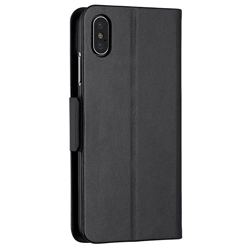 iPhone Xs Max Vegan Leather Wallet Case Black with Internal Card Slots amp Magnetic Cover Form Collection