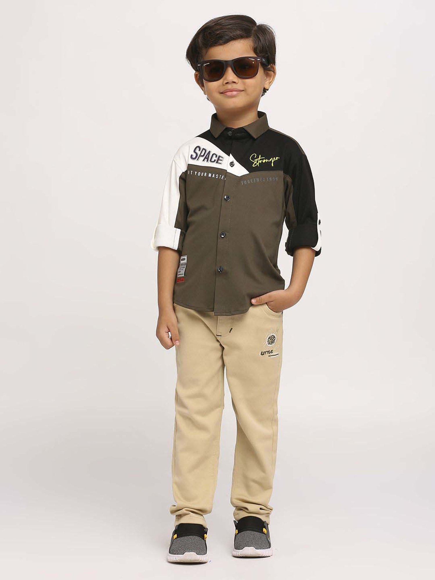 Kids Island Boys Multicolor Printed Full Sleeves Clothing Set