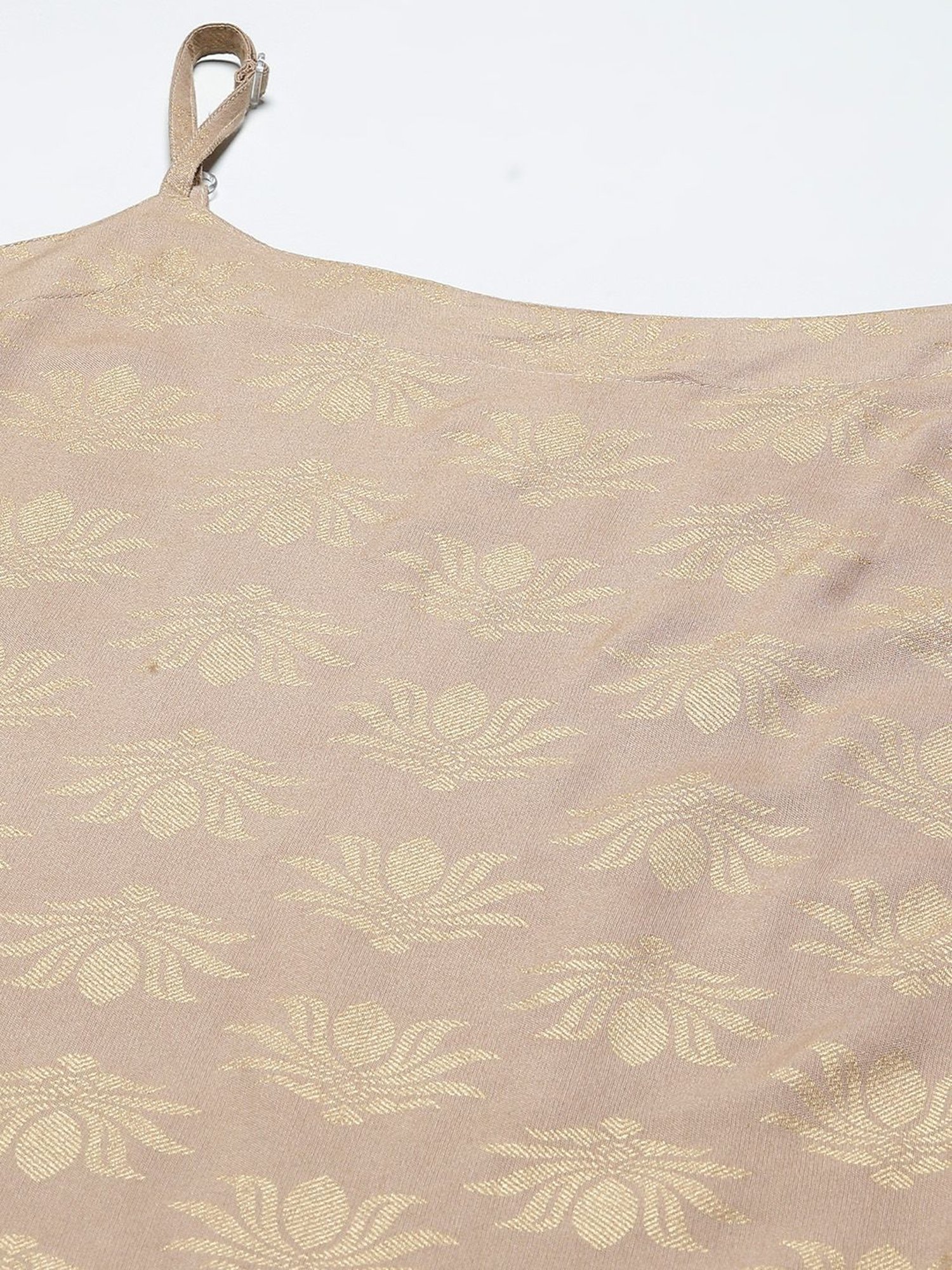 Stylum Beige Floral Print Kurta Pant Set With Dupatta