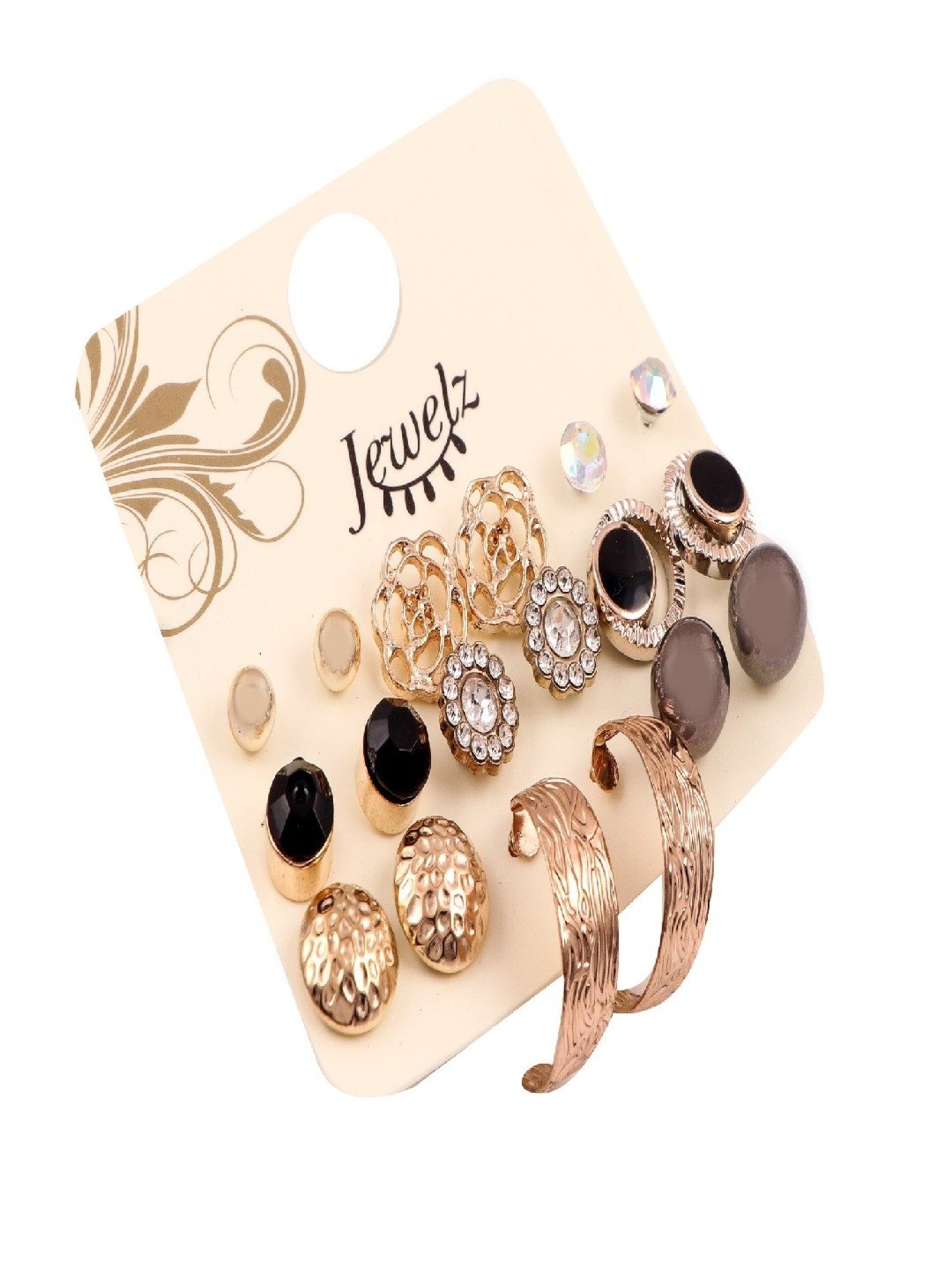Jewelz Semi Precious Alloy Earrings Set for Girls & Women