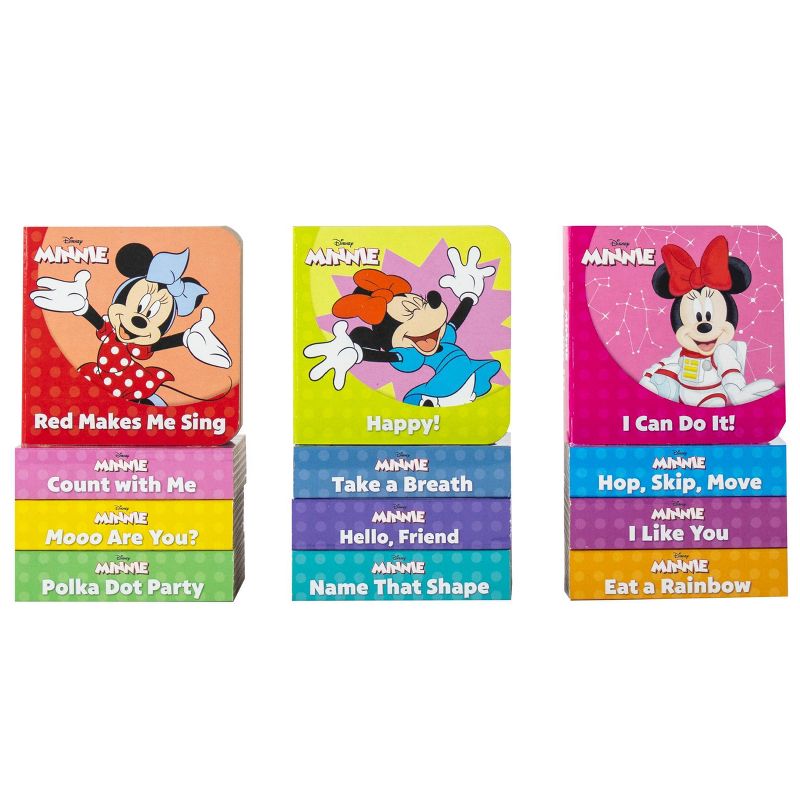 Disney My Friend Minnie Mouse My First Library 12 Board Book Set - by Emily Skwish (Board Book)