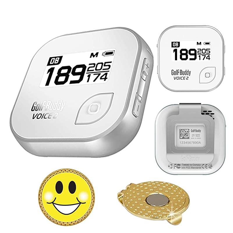 Voice 2 Golf GPS/Rangefinder Bundle with Ball Marker and Magnetic Hat Clip