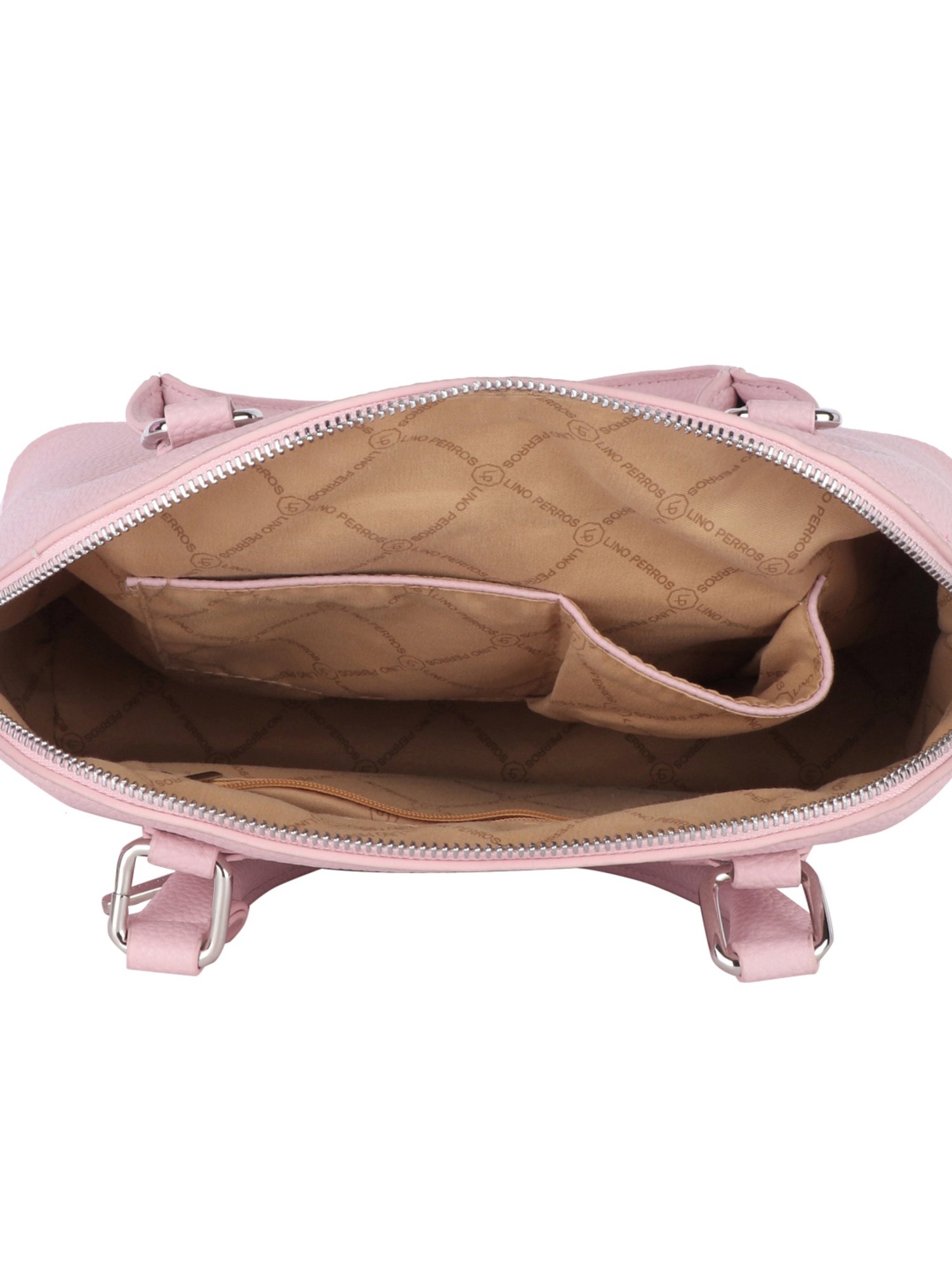 Lino Perros Pink Solid Medium Handbag