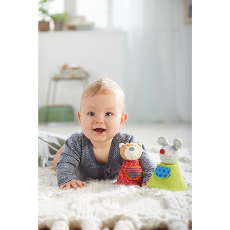 HABA Maggie The Mouse Reversible Soft Plush Clutching Toy