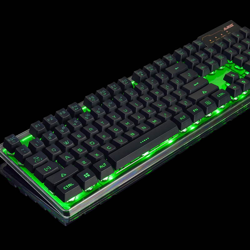 Original Ajazz AK6 Wired Membrane Keyboards With 3 Colorful Backlights With 19-keys Anti-ghosting Double-shot Molding Design