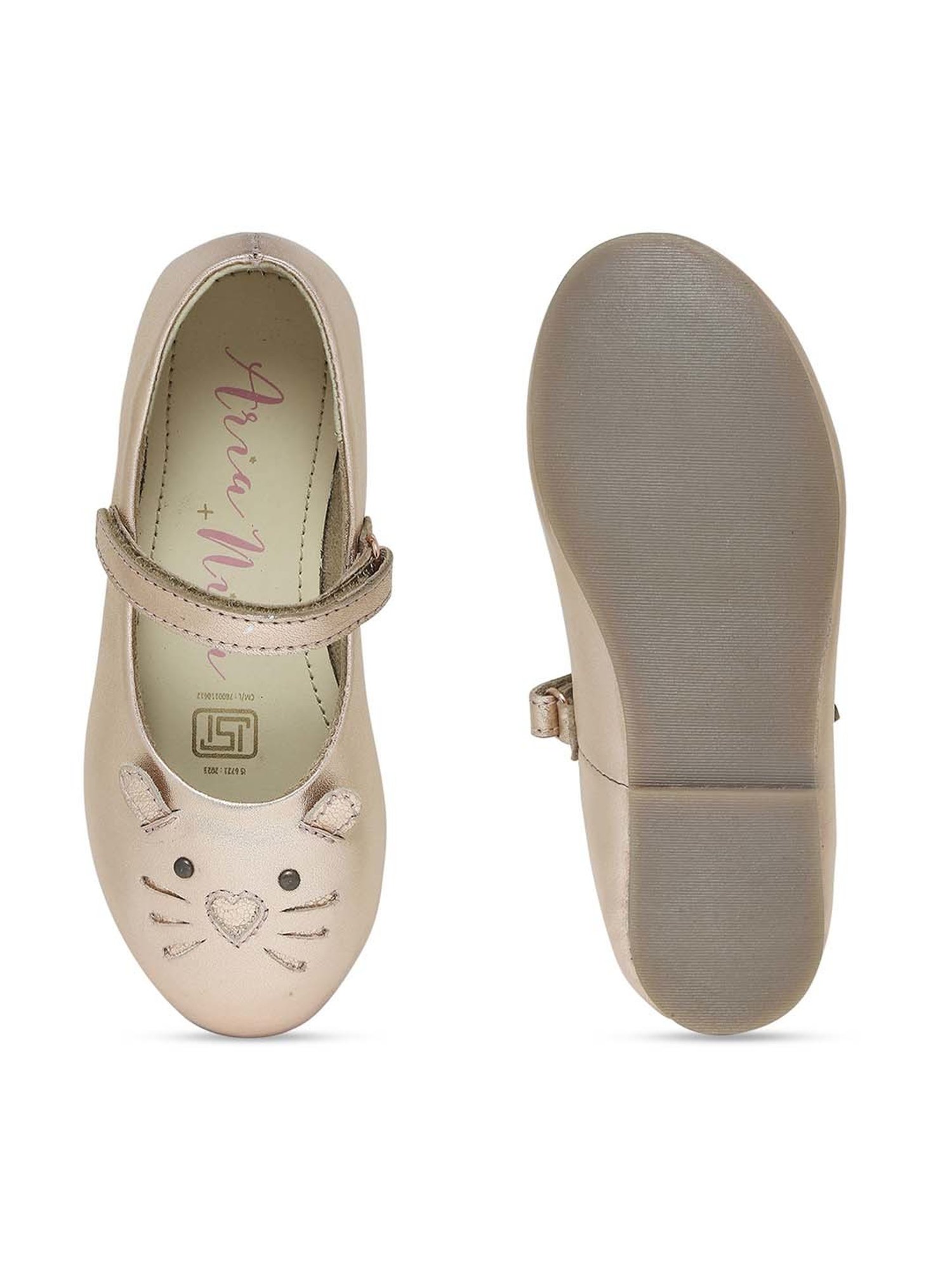 Aria Nica Kids Kitty Peach Mary Jane Shoes