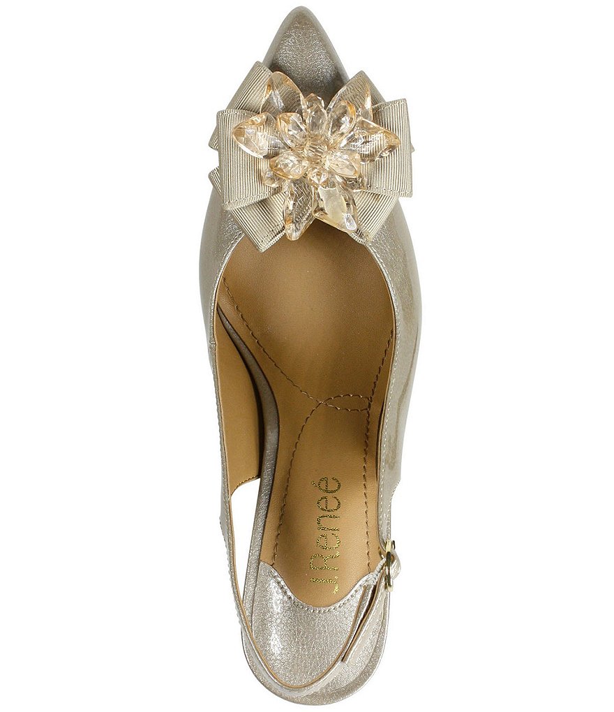 Trotters Kari Pearlized Leather Block-Heel Pumps