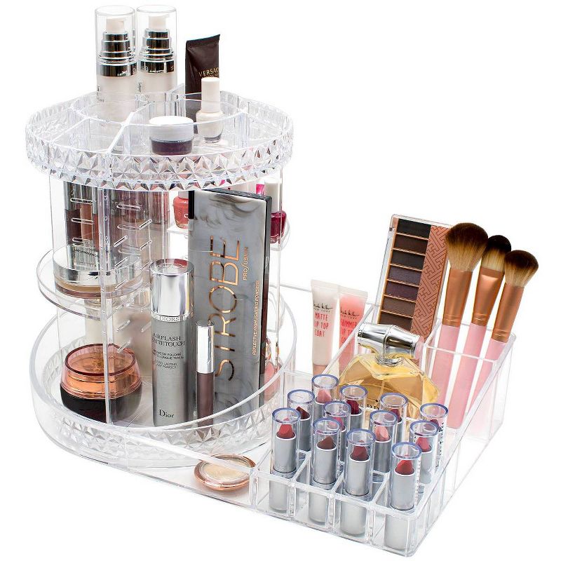 Sorbus Rotating Makeup Organizer Station - Clear