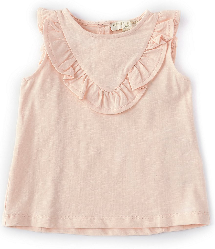 Chelsea & Violet Baby Girls 12-24 Months Ruffle Slub Tee