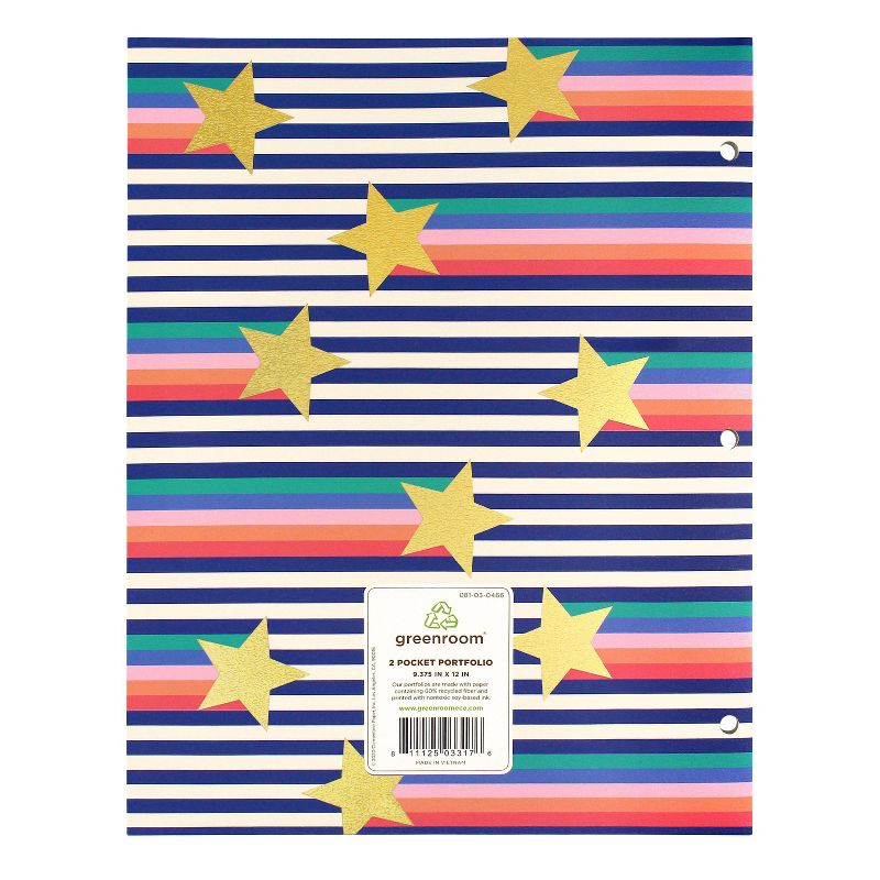 Portfolio 2 Pocket Rainbow Stripes with Stars - greenroom