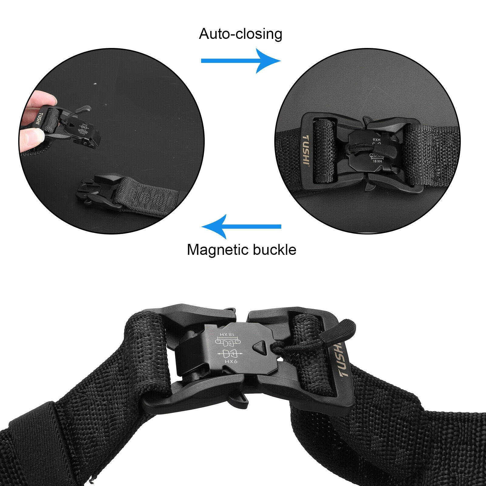 Men's Heavy Duty Tactical Military Belt Fashion with Quick-Release Metal Buckle