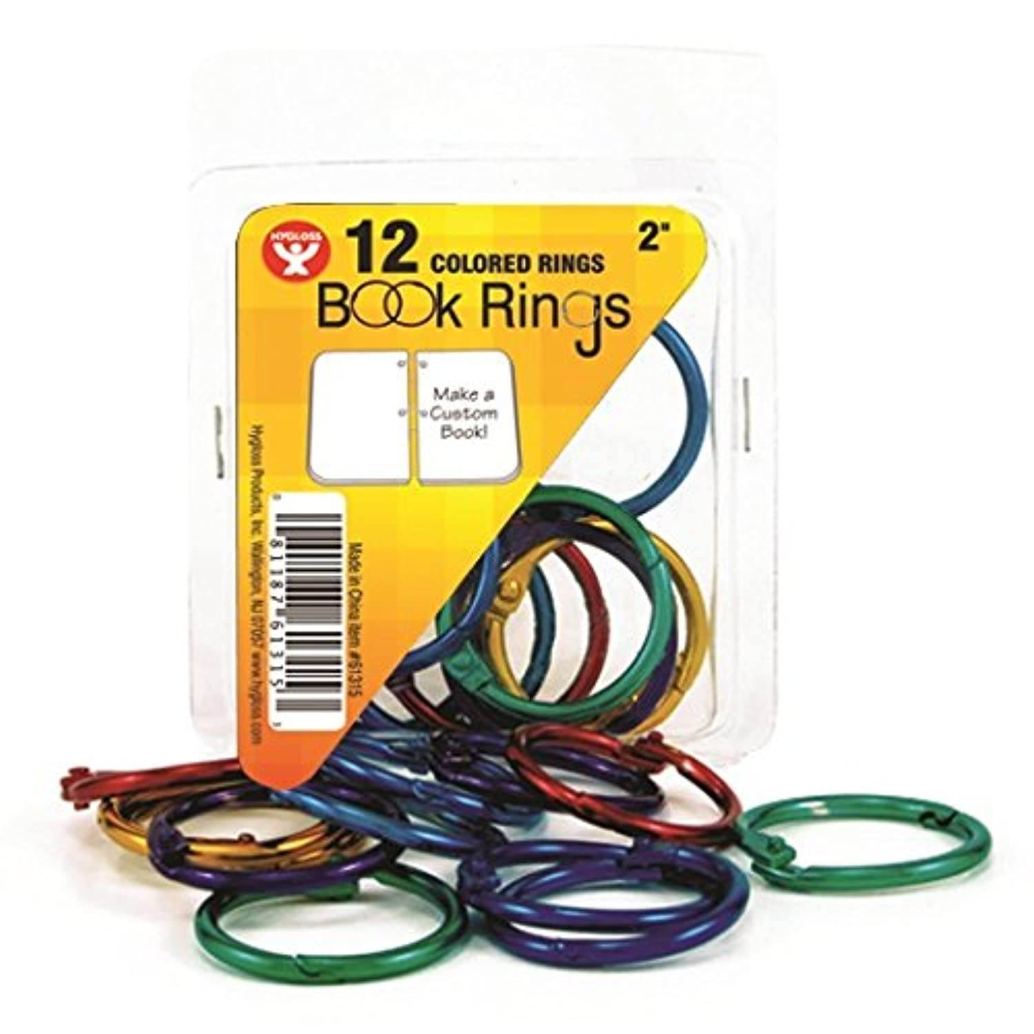 Hygloss Products, Inc Book Rings, 2 inch, Assorted Colors