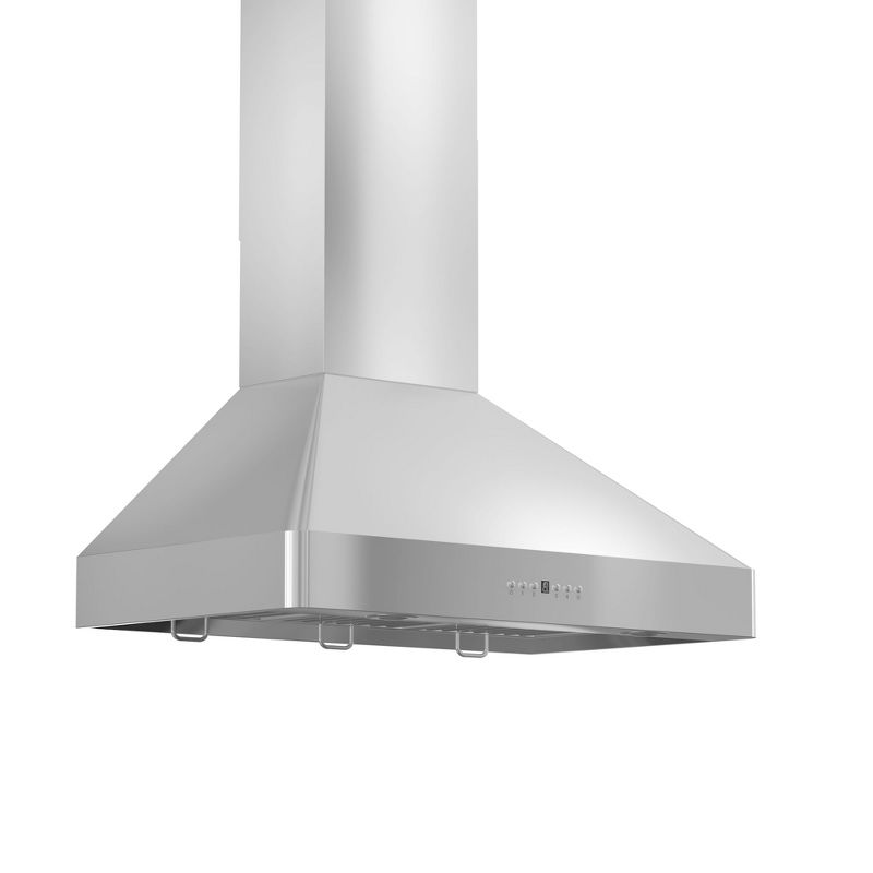 ZLINE KF2-36 36-Inch Mount Wall Range Hood in Stainless Steel with Crown Molding, 2 LED Lights, and 4-Speed Exhaust Fans