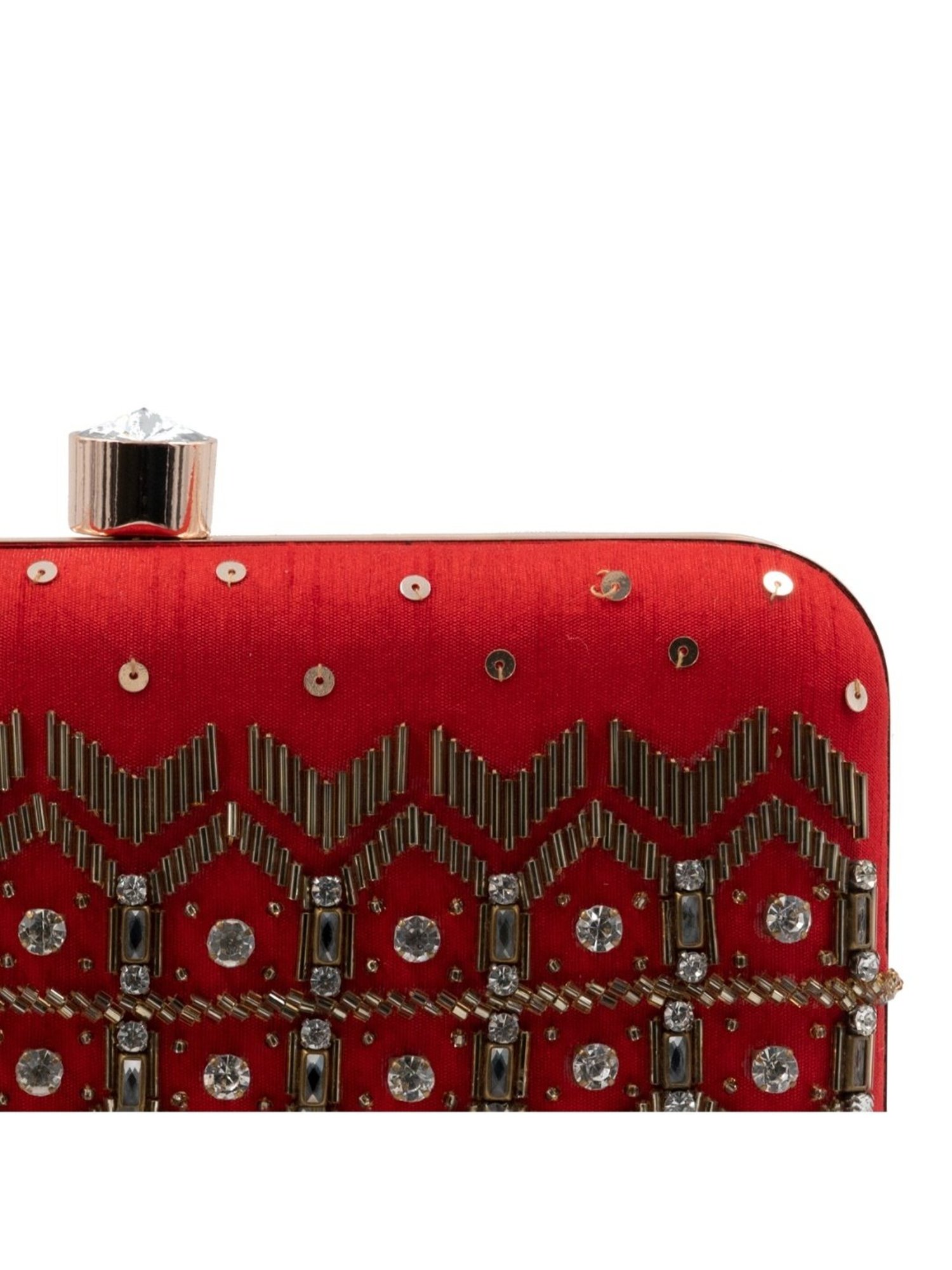 Sugarcrush Red Luxury Embroidered Small Clutch