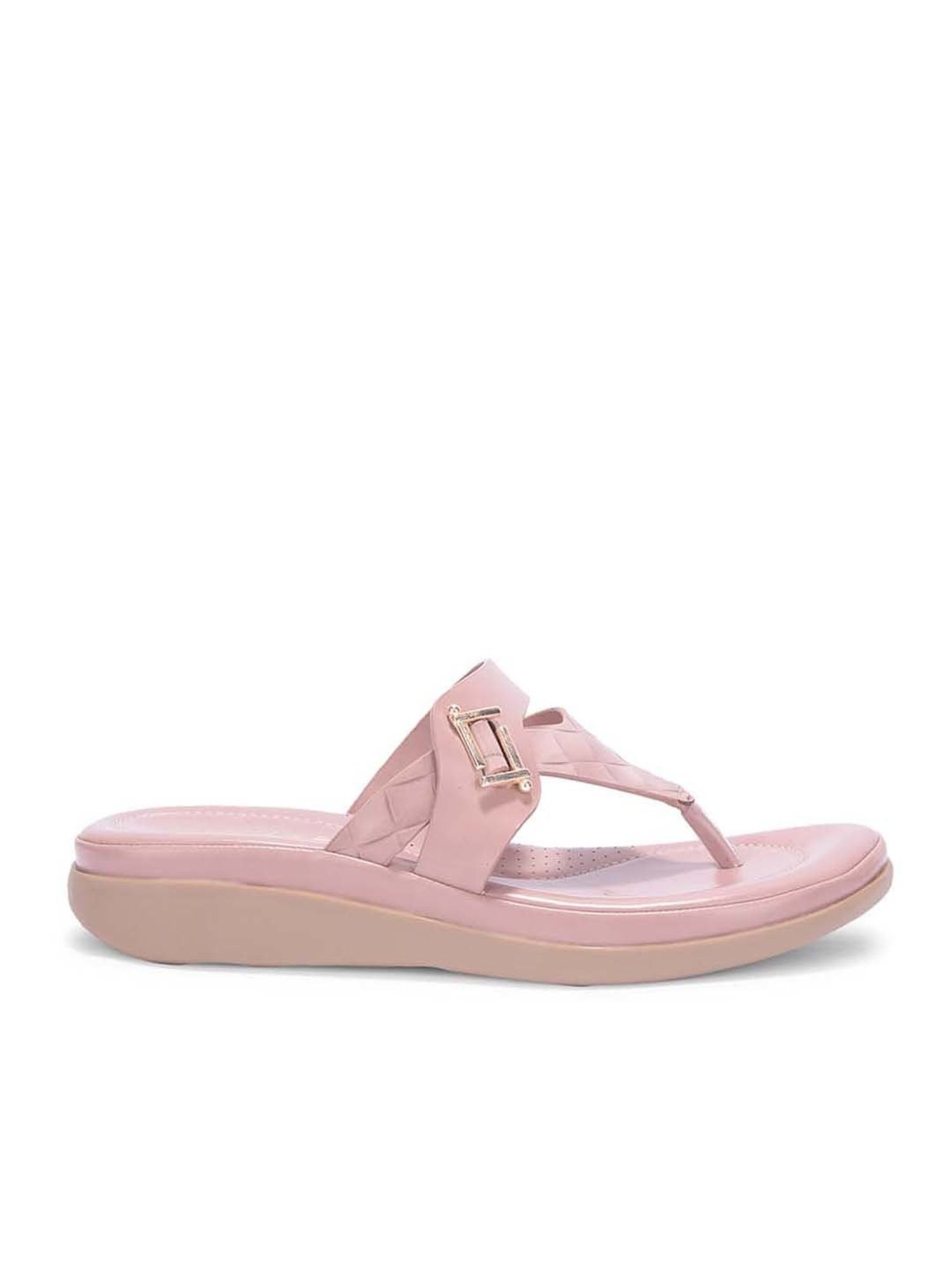 Healers by Liberty Women's Peach Thong Wedges