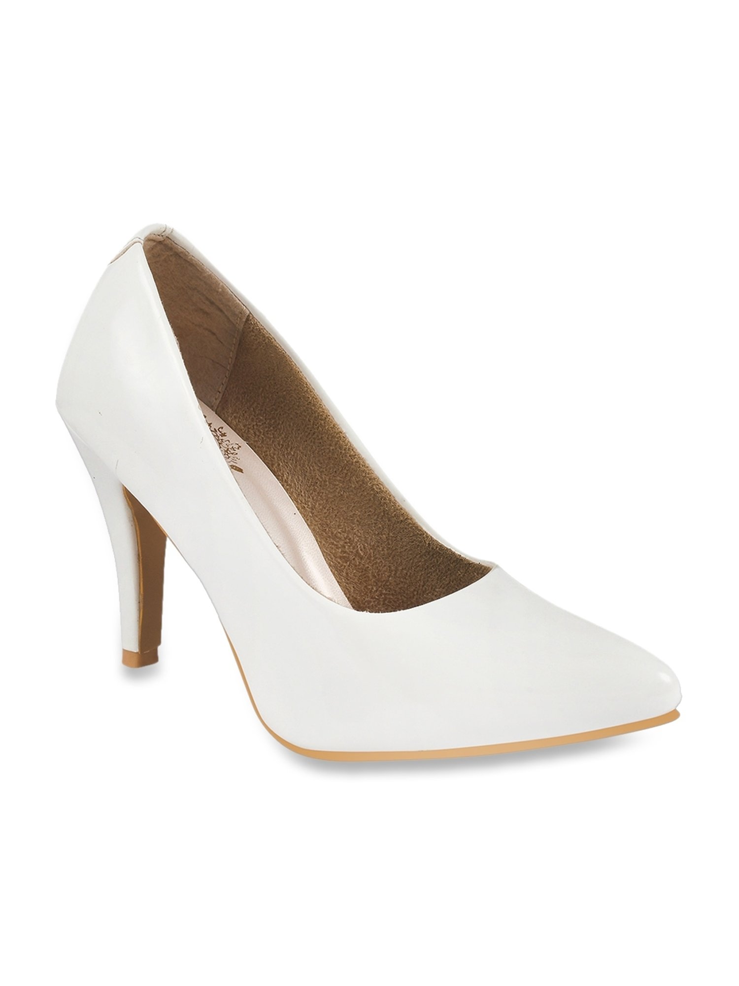Shoetopia Women's White Stiletto Pumps