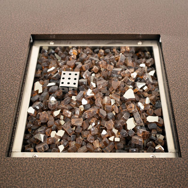 Pleasant Hearth 10lb Amber Tempered Glass Rocks
