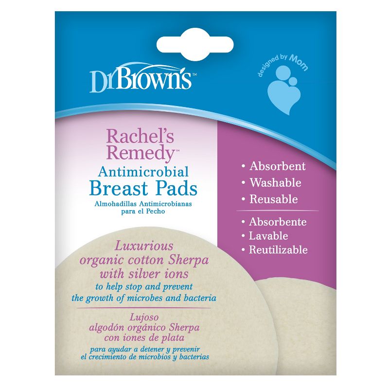 Dr. Brown's Rachel's Remedy Washable Antimicrobial Resistant Breast Pads - 6pk