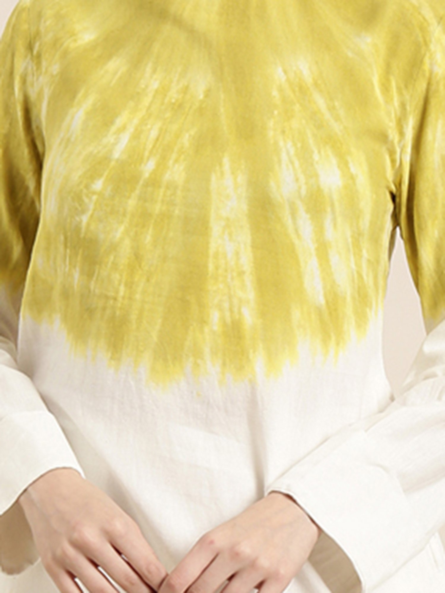 SHOWOFF White & Yellow Cotton Blend Printed Co-Ord Set