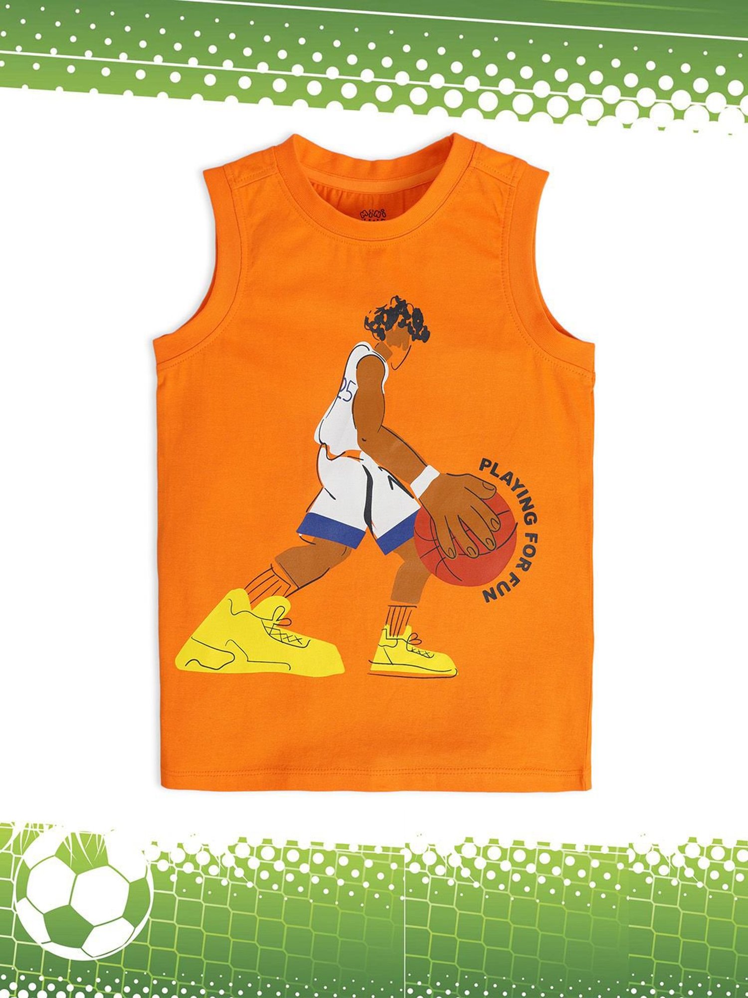 MINIKLUB Kids Orange Printed T-Shirt
