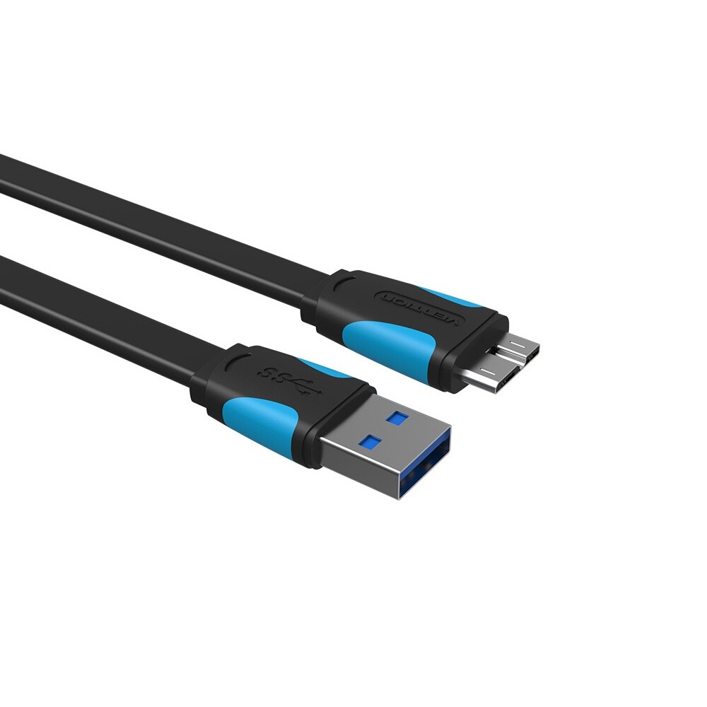 VENTION USB Type A Male to Micro B Cable Super Speed USB3.0 Cable for External Hard Drive Samsung S5 and Note3 1.5m/4.92ft Black