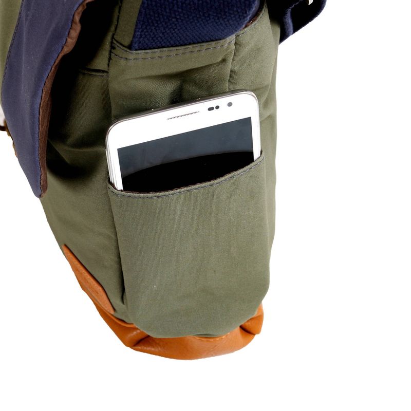 J World Sam Canvas Messenger Bag - Khaki