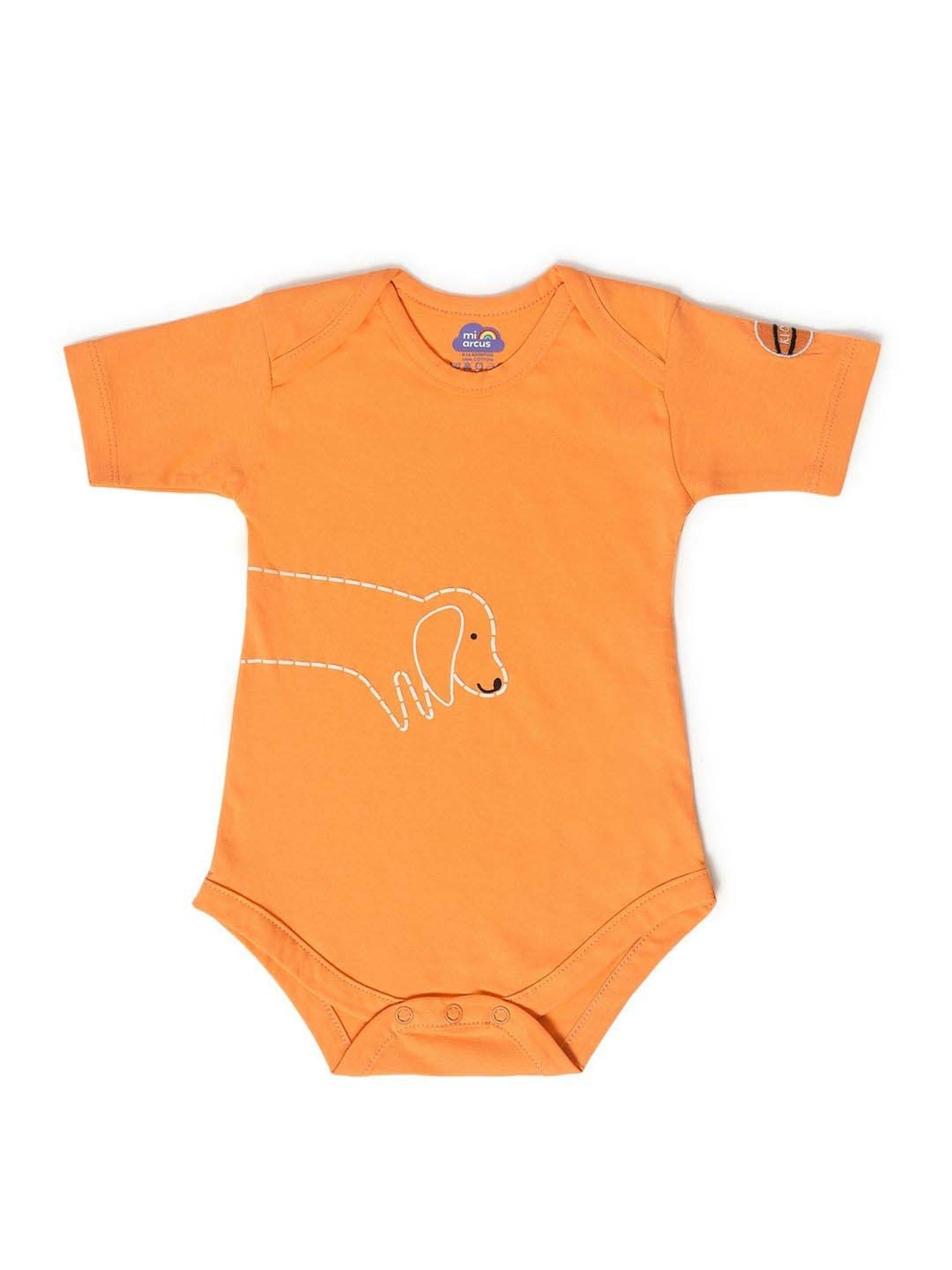 MiArcus Kids Orange & Teal Blue Cotton Printed T-Shirt Set