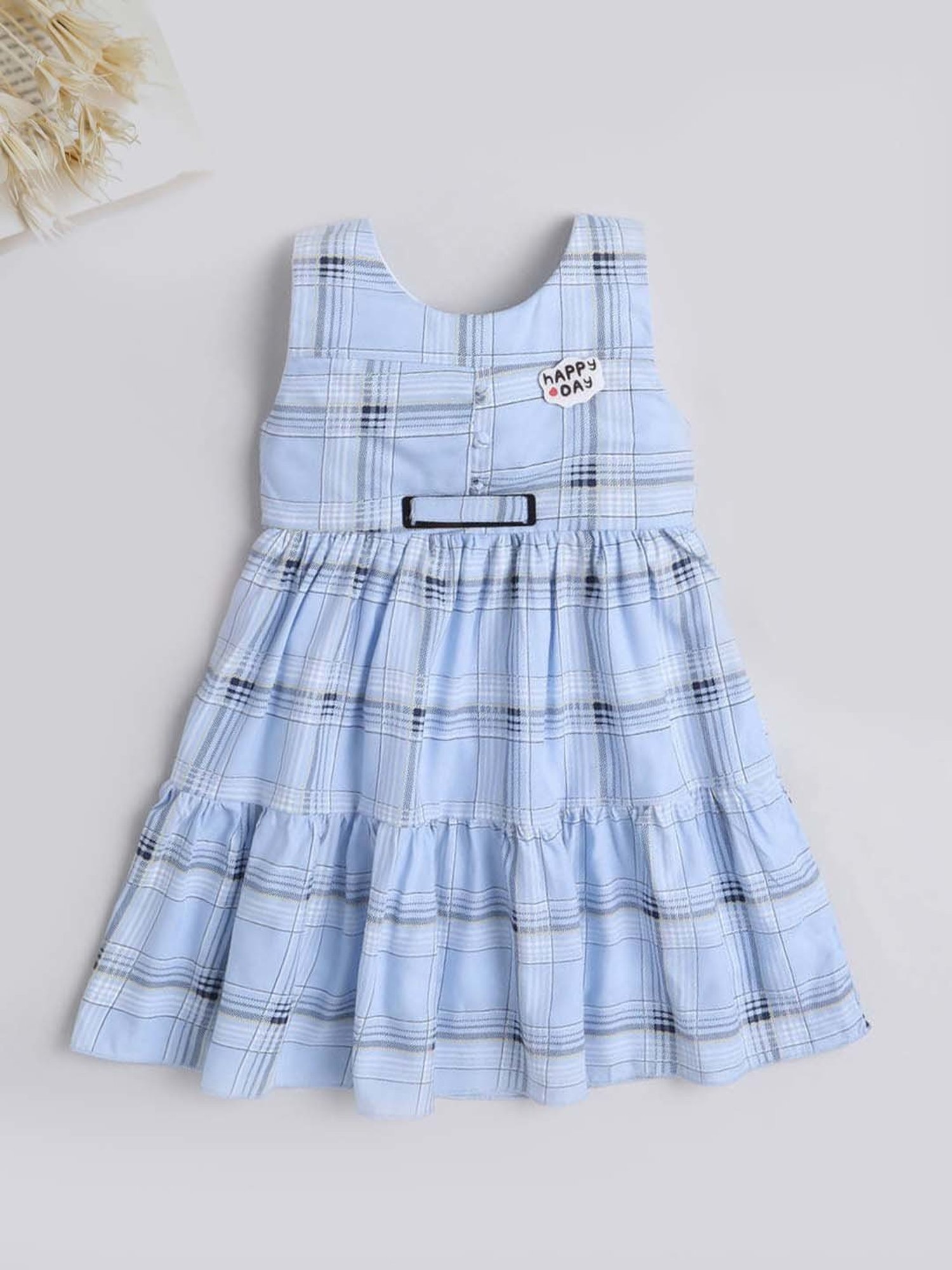 The Magic Wand Kids Blue Chequered Dress