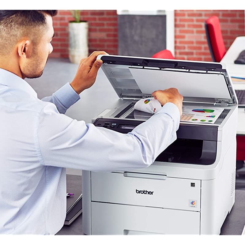 HLL3290CDW Compact Digital Color Printer Providing Laser Printer Quality Results with Convenient Flatbed Copy Scan Wireless Printing and Duplex Printing  Dash Replenishment Ready