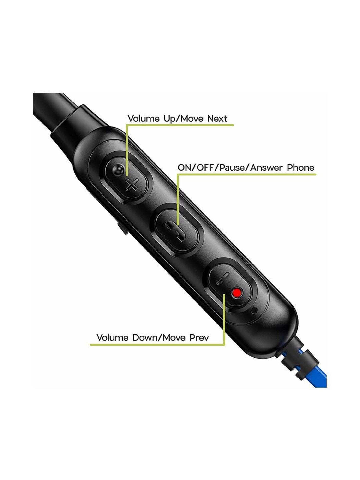 Maxx NX2 Wireless Neckband with Rapid Charge (Black/Blue)