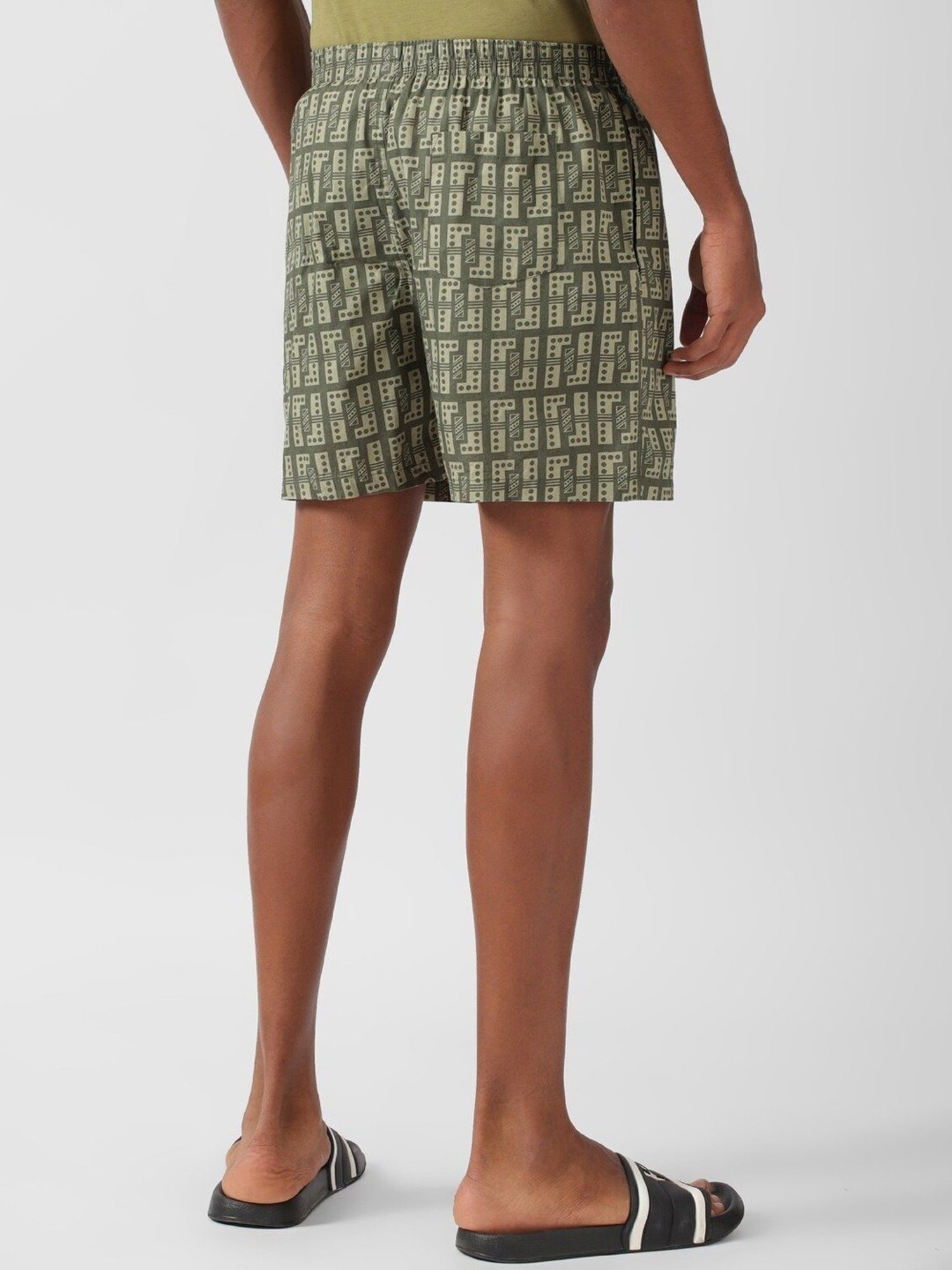 Peter England Green Cotton Regular Fit Printed Boxers