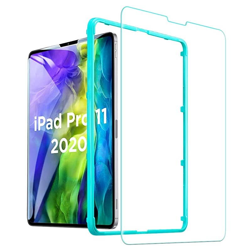 Screen Protector for iPad Pro 11 20202018 Free Installation Frame ScratchResistant 9H Hardness HD Clear Premium Tempered Glass Screen Protector 1 Pack