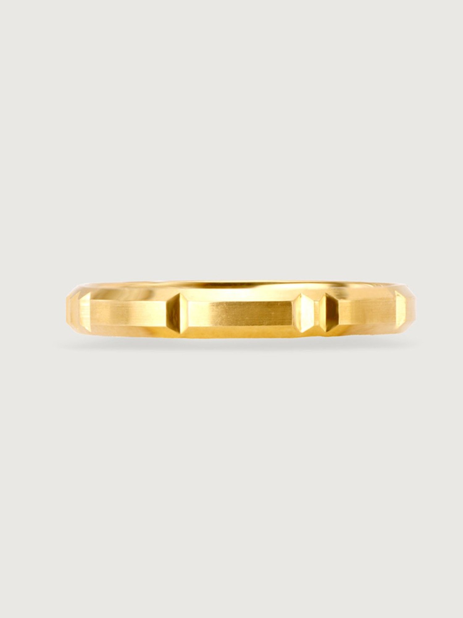 Mia by Tanishq Solidarity Band 18k Gold Couple Ring (Single Quantity)