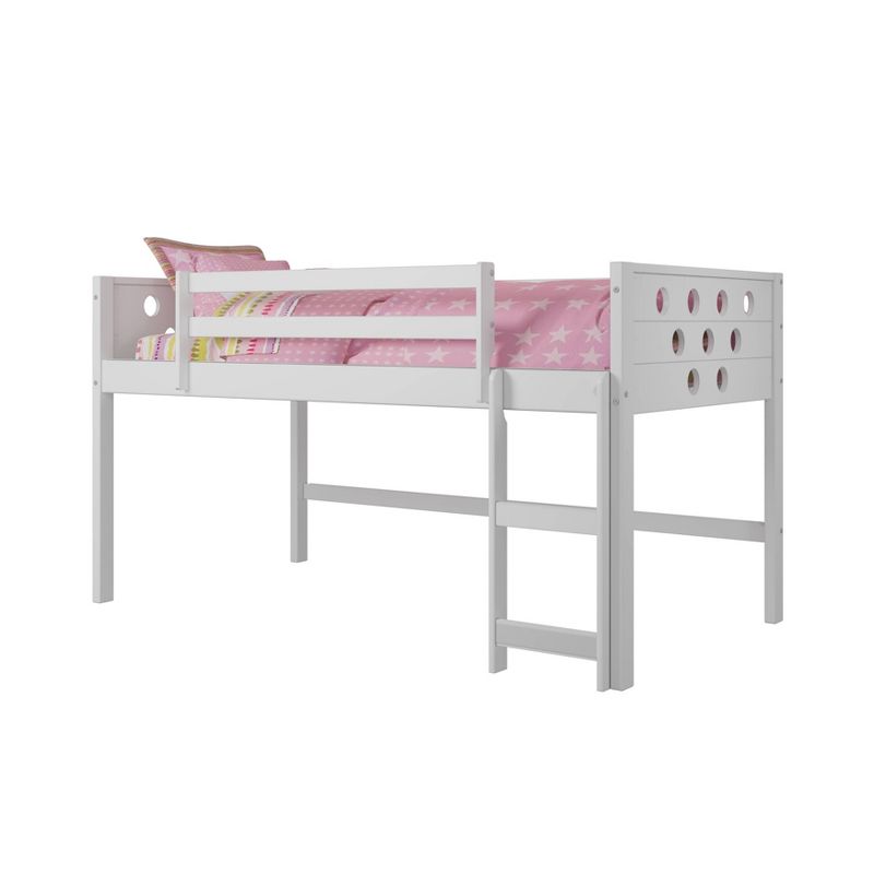 Twin Circles Low Loft Bed White - Donco Kids